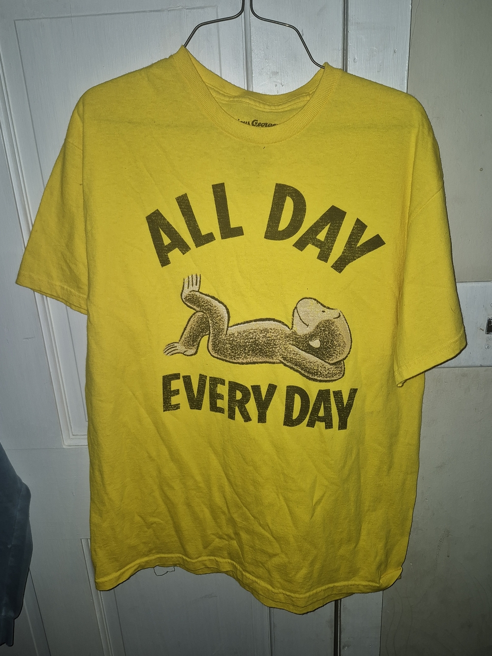 Curious George All Day Every Day Graphic T-Shirt Boys 14/16 Yellow